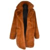 Dámský skořicový plyšový kožíšek AMISU 42