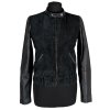 KOŽENÁ dámská černá bunda na zip MANGO XS