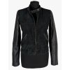 KOŽENÁ dámská černá bunda na zip MANGO XS