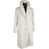 Vlněný dámský smetanový kabát Andrea Martiny XXL