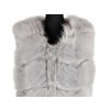 Dámská šedá kožešinová vesta M