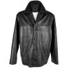 KOŽENÁ pánská černá zateplená bunda SAKI Leather 54