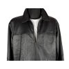 KOŽENÁ pánská černá bunda na zip s odnímatelnou vložkou 54