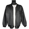 KOŽENÝ pánský černý bomber na zip 58