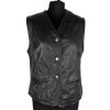 KOŽENÁ dámská černá vesta 40