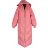 Dámský dlouhý prošívaný koral kabát s kapucí PIECES XS - s cedulkou