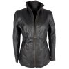 KOŽENÁ dámská černá bunda na zip Firenze S