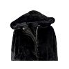Dámská černá kožíšková bunda s kapucí ETAM 10/38