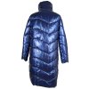 Dámský modrý prošívaný kabát s kapucí MOHITO 34