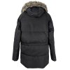 Péřový pánský černý prošívaný kabát s kapucí SMOG L