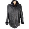 KOŽENÁ dámská černá zimní bunda s odnímatelnou zimní vložkou XL