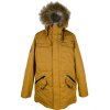 Pánský hořčicový zimní kabát s kapucí HOUSE XL