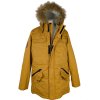 Pánský hořčicový zimní kabát s kapucí HOUSE XL