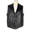 KOŽENÁ pánská černá vesta EVOCO XL