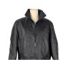 KOŽENÁ pánská černá zateplená bunda na zip Different 52
