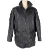 KOŽENÁ pánská černá zateplená bunda na zip Different 52