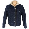 Dámská zimní modrá manšestrová bunda LEVIS S/M