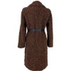 Dámský dlouhý hnědý kožíšek s páskem Orsay 42