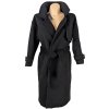 Dámský černý kabát s páskem XS - S