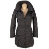 Péřový dámský hnědý prošívaný kabát GEOX 34