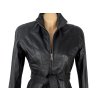 KOŽENÝ dámský černý kabátek s páskem Wilsons Leather S
