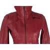 KOŽENÁ dámská červená bunda na zip VERO MODA S