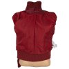 KOŽENÁ dámská červená bunda na zip VERO MODA S