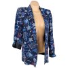 Dámský modrý kardigan s květinovým vzorem Promod S