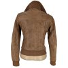 KOŽENÁ dámská hnědá bunda na zip Crossliners 38
