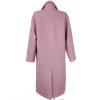 Vlněný (72%) dámský dlouhý růžový oversize kabát Mango L