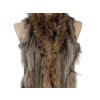 Pravá dámská hnědá kožešinová vesta M