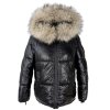Dámská zimní prošívaná černá bunda s kožíškem Tikunaa Premium NAVAHOO L
