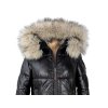 Dámská zimní prošívaná černá bunda s kožíškem Tikunaa Premium NAVAHOO L