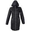Dámský černý prošívaný kabát s kapucí Altisport S