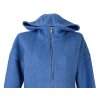 Vlněný (50%) dámský modrý kabát s kapucí Reserved 6/34