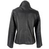 KOŽENÁ dámská černá bunda na zip 40