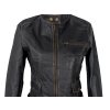 KOŽENÁ dámská černá bunda na zip EXE M