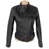 KOŽENÁ dámská černá bunda na zip EXE M