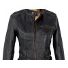 KOŽENÁ dámská černá bunda na zip EXE M