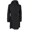 Vlněný (50%) dámský černý kabát MEXX 42