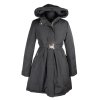 Dámský prošívaný černý kabát s kapucí MONTE CERVINO  XS*
