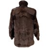 Pravý dámský hnědý kožich L