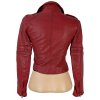 KOŽENÝ dámský červený křivák ZARA XS