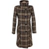 Dámský hnědý kostkovaný kabát VERO MODA S
