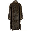 Dámský dlouhý hnědý kožich Dennis Basso XXXL