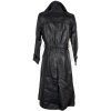 KOŽENÝ dámský černý kabát s páskem M