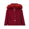 Dámský červený zimní kabát s kapucí Mastex XXL