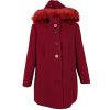 Dámský červený zimní kabát s kapucí Mastex XXL