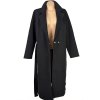 Dámský černý kabát na zavazování Sinsay 44