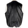 KOŽENÁ pánská černá vesta XL